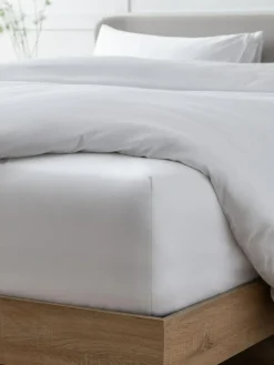 Next White Collection Luxe 400 Thread Count Egyptian Extra Deep Fitted Cotton Sateen Sheet^ Bedsheets & Pillow Cases
