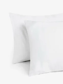 Clearance Next White Collection Luxe 1000 Thread Count Sateen Plain Luxury Duvet Cover and Pillowcase Set