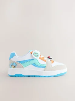 New Next White Colourblock Pokemon Elastic Lace Trainers
