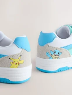 New Next White Colourblock Pokemon Elastic Lace Trainers