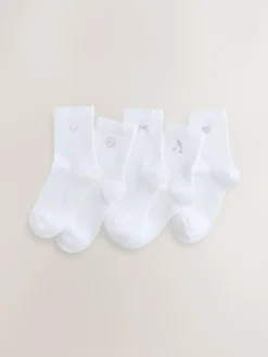 Next Cotton Rich Diamante Ankle Socks 5 Pack^ Tights|Socks & Tights