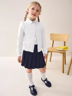 Best Next White Cotton Rich Frill Shoulder School Cardigan (3-16yrs)