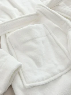 Next White Cotton Towelling Dressing Gown^ Bathrobe