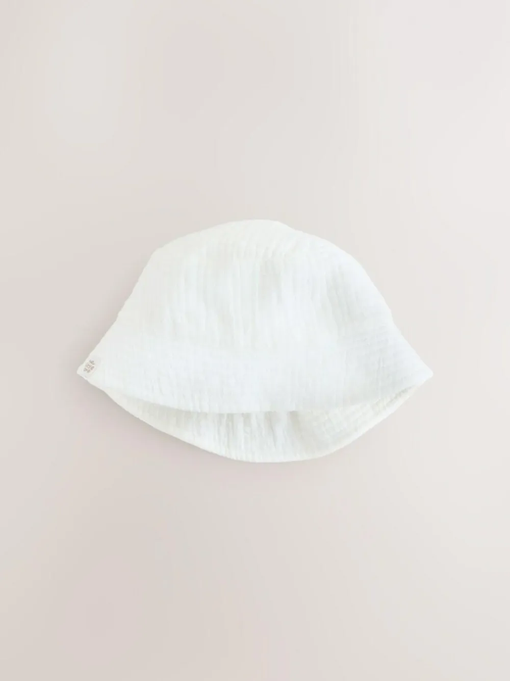 Next White Crinkle Baby Bucket Hat^BOY Newborn Accessories|Unisex