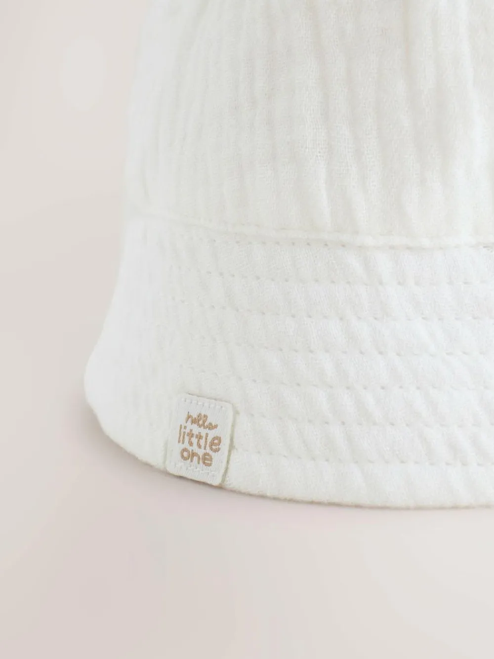Next White Crinkle Baby Bucket Hat^BOY Newborn Accessories|Unisex