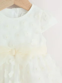 Next Baby Occasion Dress (0mths-2yrs) White 3D Flowers