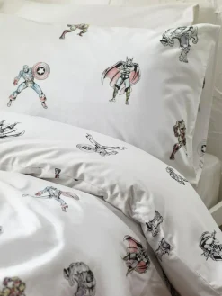 Next White Disney Marvel Avengers 100% Cotton Duvet Cover and Pillowcase Set