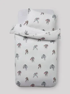 Next White Disney Marvel Avengers 100% Cotton Duvet Cover and Pillowcase Set