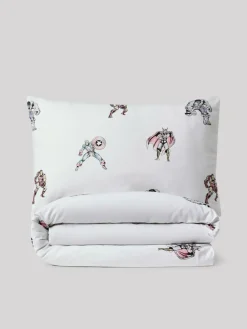 Next White Disney Marvel Avengers 100% Cotton Duvet Cover and Pillowcase Set