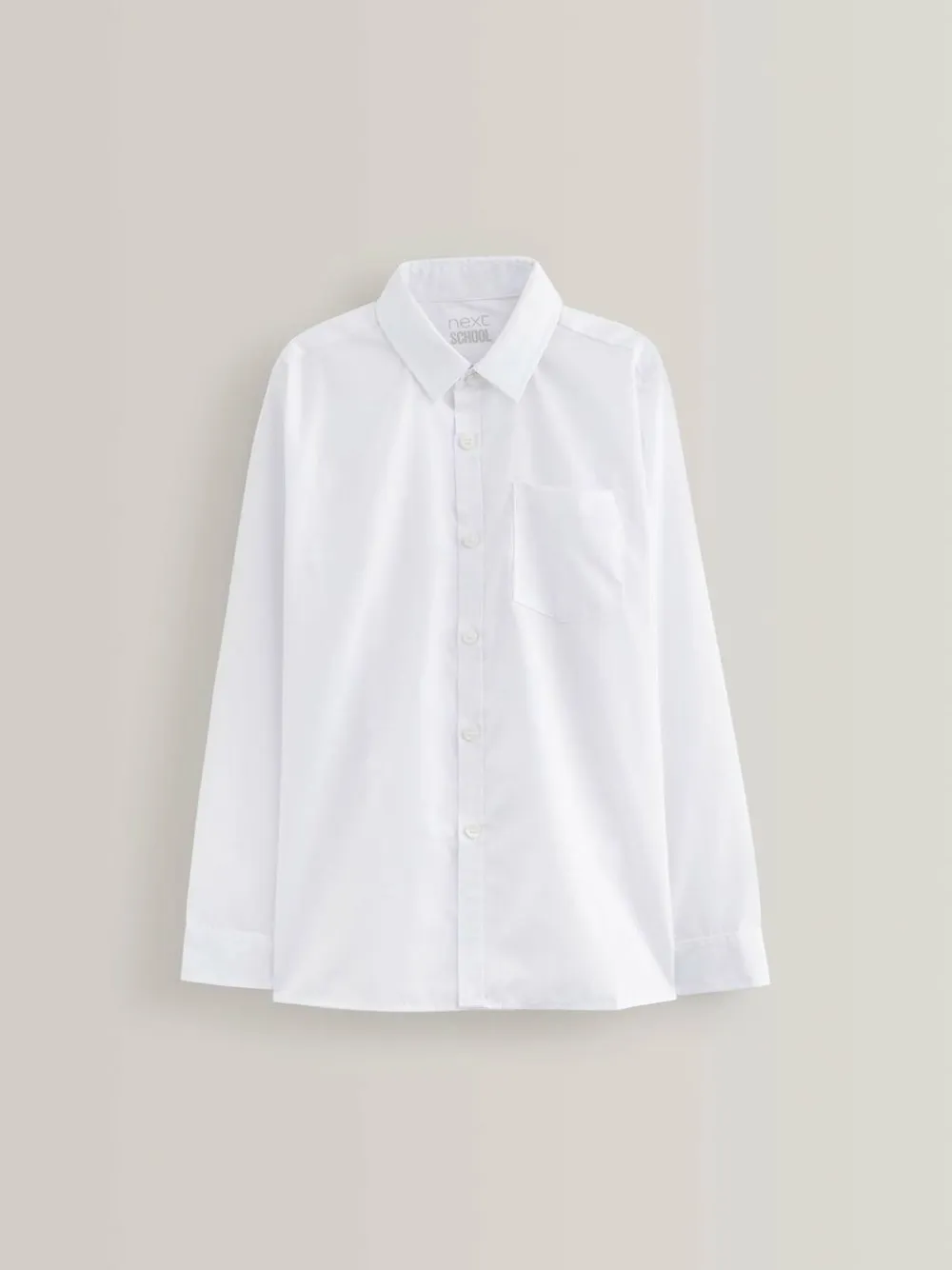 Discount Next White Easy Fastening Long Sleeve School Shirts 2 Pack (3-16yrs)