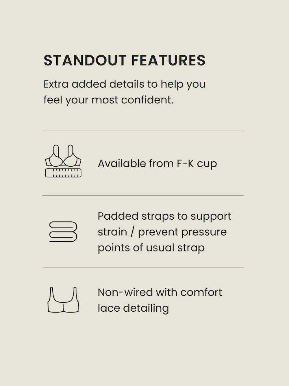 Online Next F-K Ultimate Comfort Cup Padded Strap Non Pad Non Wired Bra with Side Support White