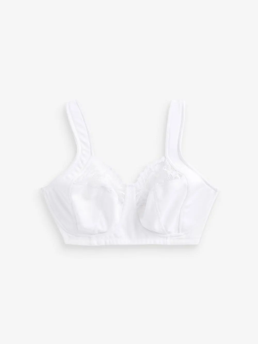 Online Next F-K Ultimate Comfort Cup Padded Strap Non Pad Non Wired Bra with Side Support White