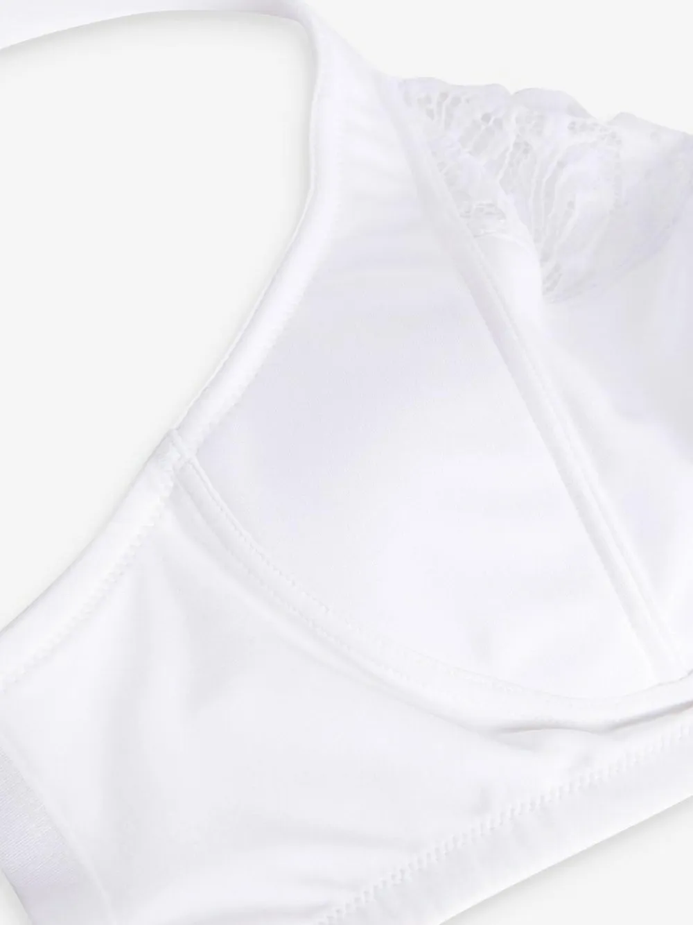 Online Next F-K Ultimate Comfort Cup Padded Strap Non Pad Non Wired Bra with Side Support White