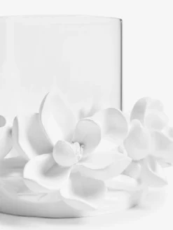 Hot Next White Floral Tealight Candle Holder