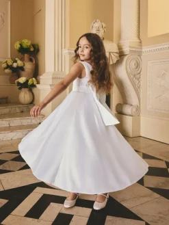 Next White Flower Girl Bow Dress (6-13yrs)^ Occasionwear