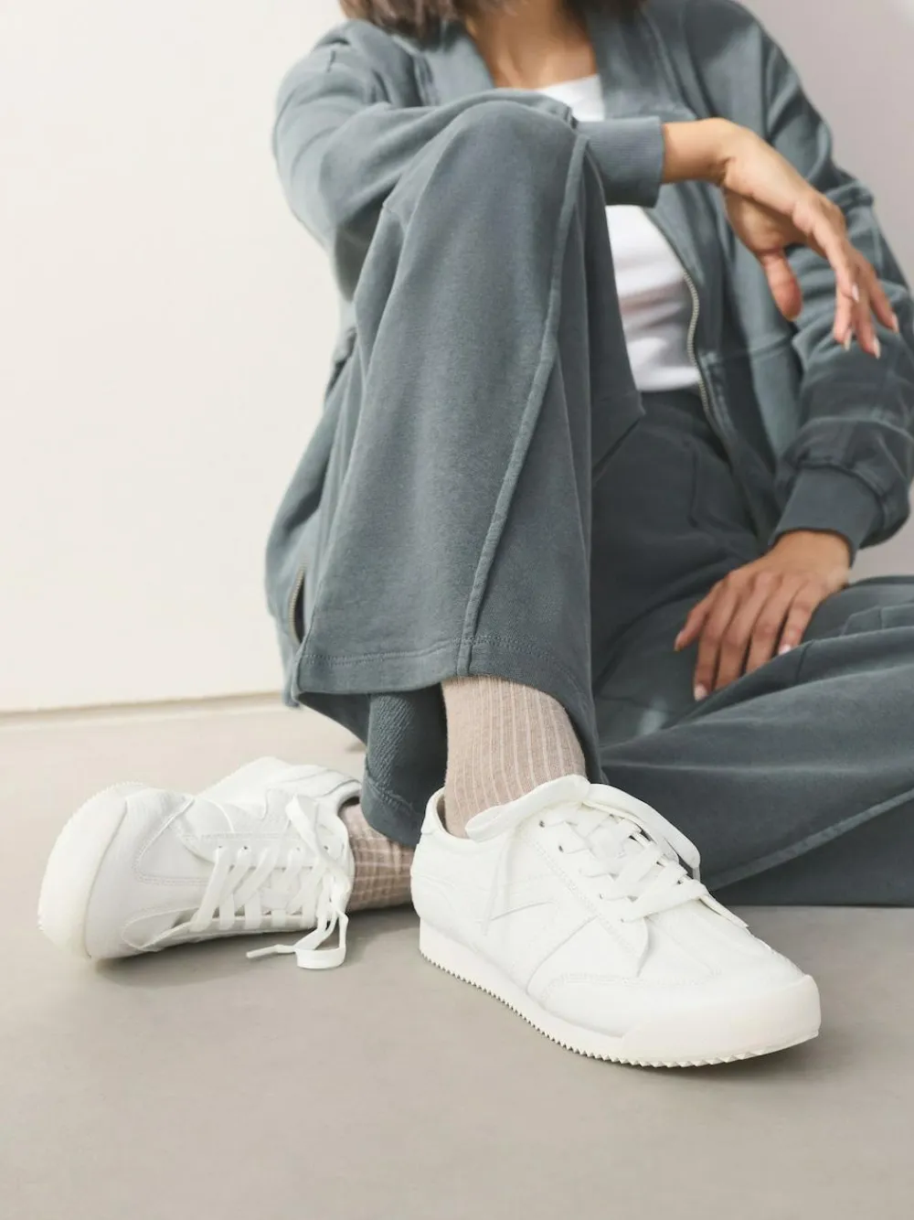 Next Forever Comfort® Slimeline Side Stripe Lace Up Trainers^Women Sneakers