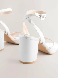 Next Forever Comfort® Wedding Round Toe Block Heel Bridal Sandals^Women Heels