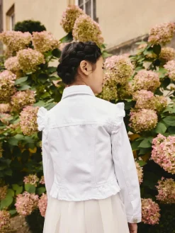 Next Frill Shoulder Denim Jacket (3-16yrs)^ Occasionwear|Jackets & Coats