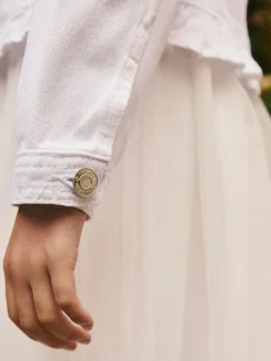 Next Frill Shoulder Denim Jacket (3-16yrs)^ Occasionwear|Jackets & Coats