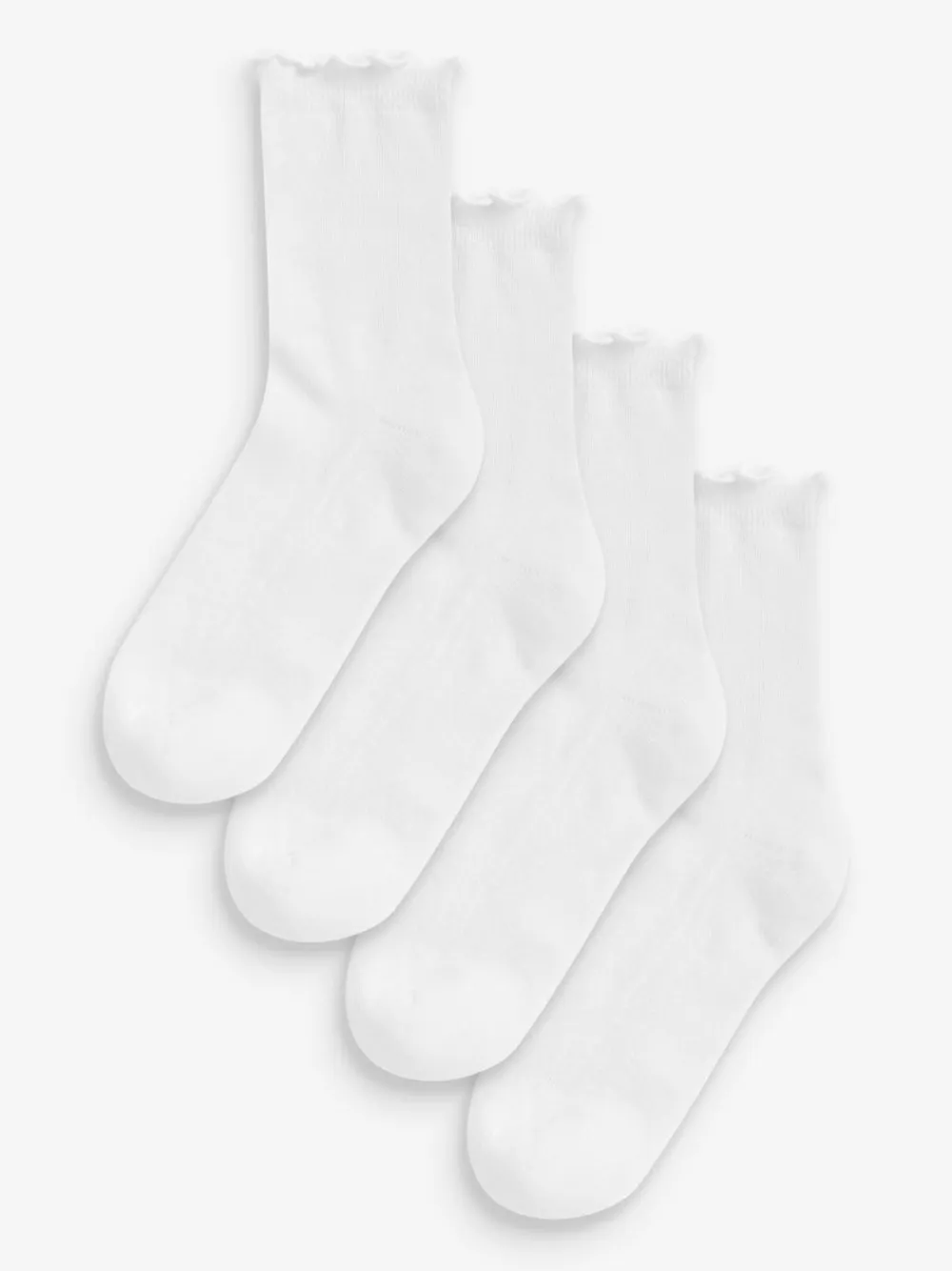 Next Frill Top Cushion Sole Ankle Socks 4 Pack^Women Socks & Tights