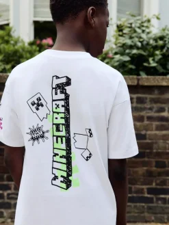 Sale Next White Graffiti Single Minecraft T-Shirt (3-16yrs)