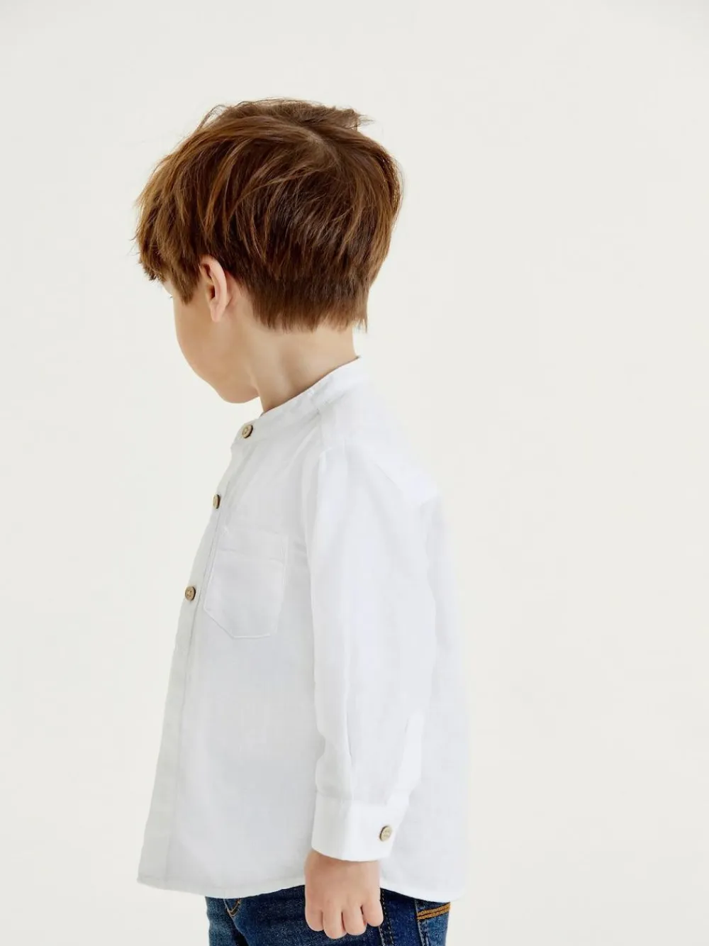 Next Grandad Collar Linen Mix Shirt (3mths-7yrs)^BOY Suits & Vest|Shirts