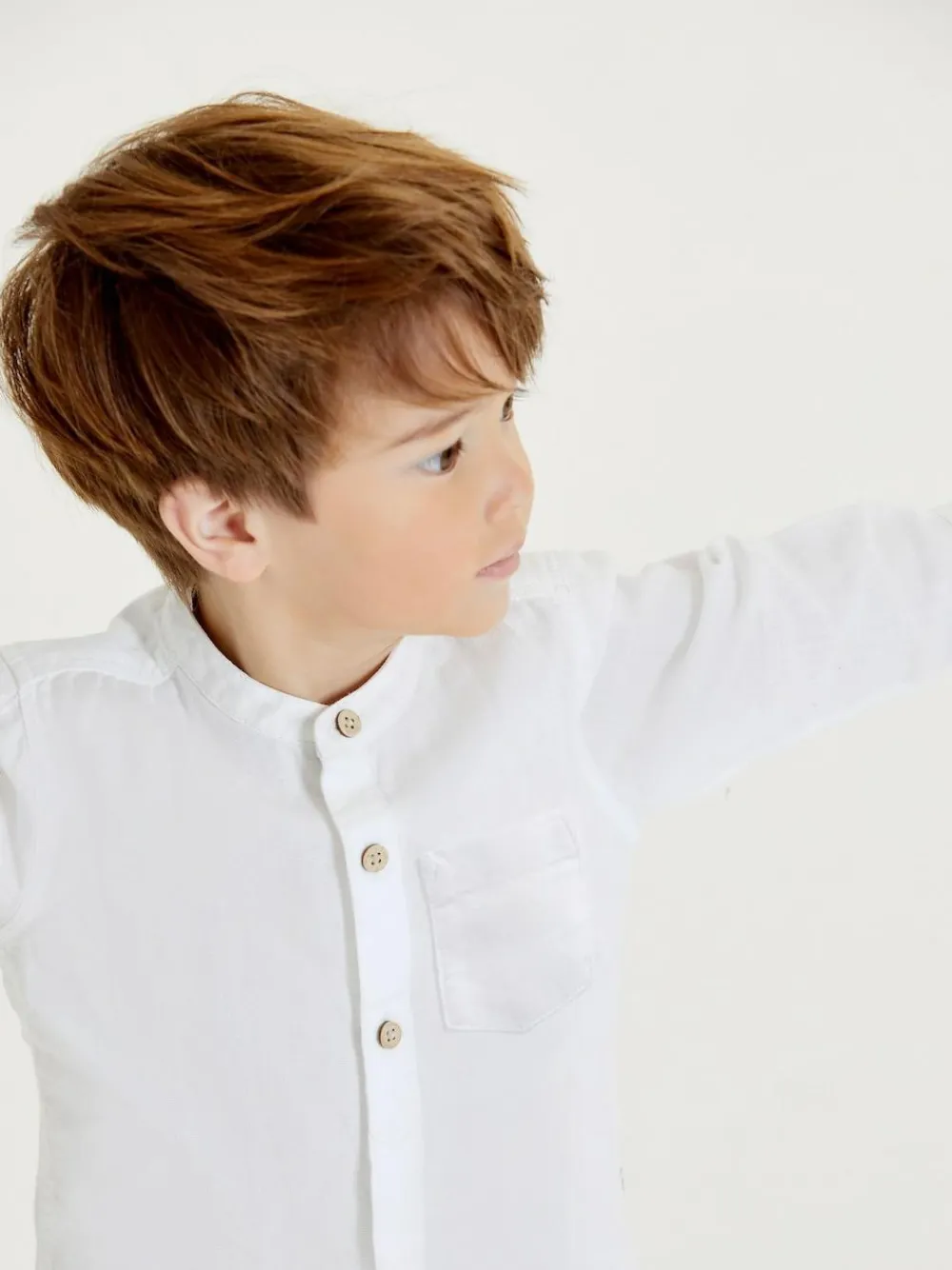 Next Grandad Collar Linen Mix Shirt (3mths-7yrs)^BOY Suits & Vest|Shirts