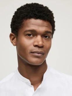 Best Next White Grandad Collar Regular Fit Button Down Easy Iron Oxford Shirt