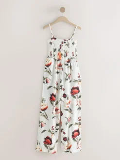 Online Next Bandeau Jumpsuit with Linen White Ground