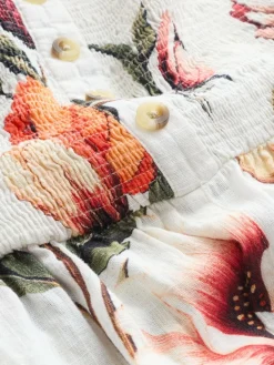 Online Next Bandeau Jumpsuit with Linen White Ground