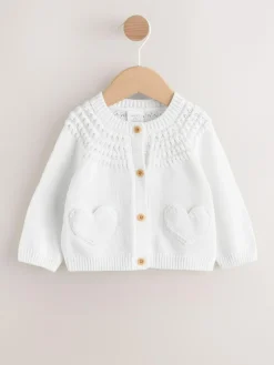Next Heart Pocket Button Through Baby Cardigan (0mths-2yrs)^ Knitwear|Knitwear