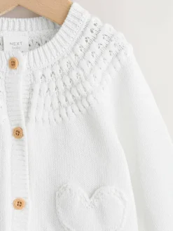 Next Heart Pocket Button Through Baby Cardigan (0mths-2yrs)^ Knitwear|Knitwear