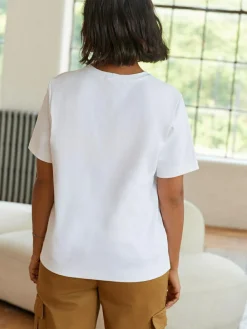 Next White Heavyweight Short Sleeve Crew Neck T-Shirt