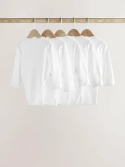 Next White Hip Dysplasia Baby Long Sleeve Bodysuits 5 Pack^BOY Bodysuits & Vests|Vests