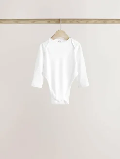 Next White Hip Dysplasia Baby Long Sleeve Bodysuits 5 Pack^BOY Bodysuits & Vests|Vests