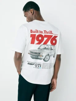 Outlet Next Hot Hatch Car Graphic T-Shirt White