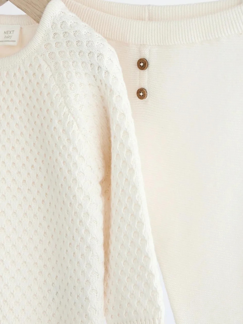 Discount Next White Knitted Jumper And Trouser Baby Set (0mths-2yrs)
