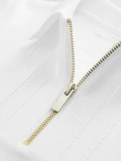 Outlet Next White Knitted Zip Neck Polo Shirt (3-16yrs)