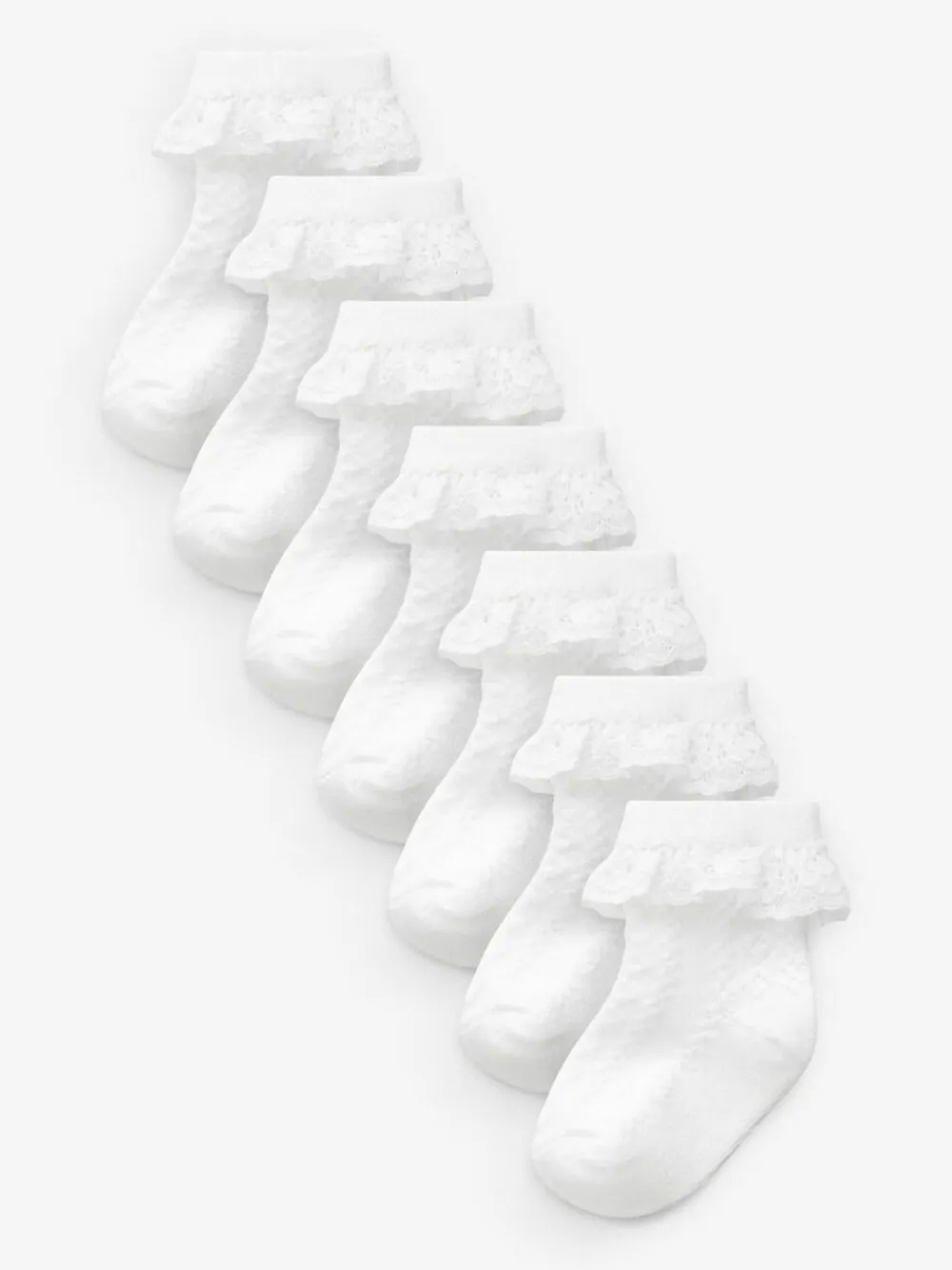 Next Lace Baby Socks 7 Pack (0mths-2yrs) White