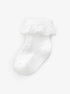 Next Lace Baby Socks 7 Pack (0mths-2yrs) White