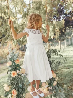 Discount Next White Lace Bodice Flower Girl Bow Dress (3-16yrs)