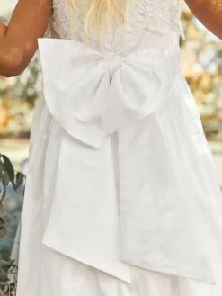 Discount Next White Lace Bodice Flower Girl Bow Dress (3-16yrs)