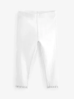 New Next White Lace Trim Leggings (3mths-7yrs)