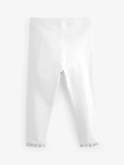 New Next White Lace Trim Leggings (3mths-7yrs)
