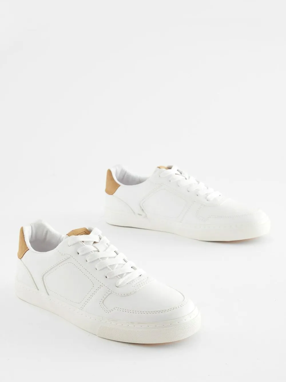 Best Next White Lace-Up Low Trainers