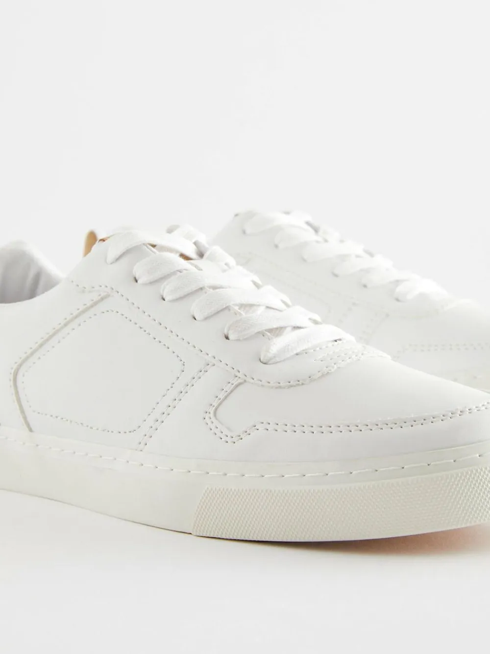 Best Next White Lace-Up Low Trainers