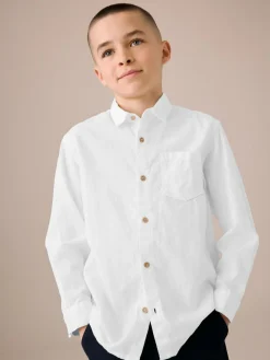 Next Long Sleeve 100% Linen Shirt (3-16yrs)^BOY Shirts