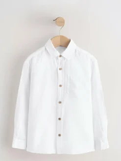 Next Long Sleeve 100% Linen Shirt (3-16yrs)^BOY Shirts