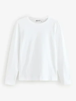 Next White Long Sleeve Crew Neck T-Shirt^Women Nightwear|Tops & T-Shirts