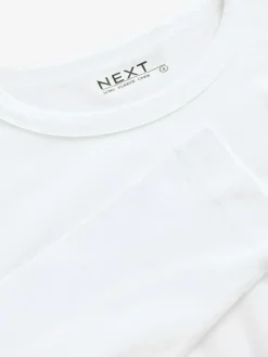 Next White Long Sleeve Crew Neck T-Shirt^Women Nightwear|Tops & T-Shirts